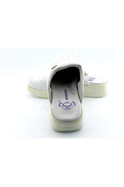 Hipokrat Unisex White Sabo Slippers