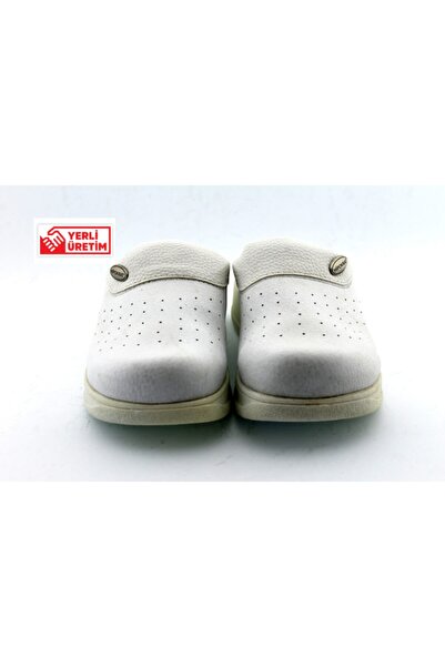 Hipokrat Unisex White Sabo Slippers