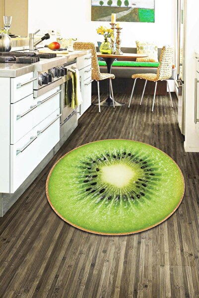 Viva Home Makinede Yıkanabilen Kaymaz Taban Kivi Mutfak Halısı Ar205