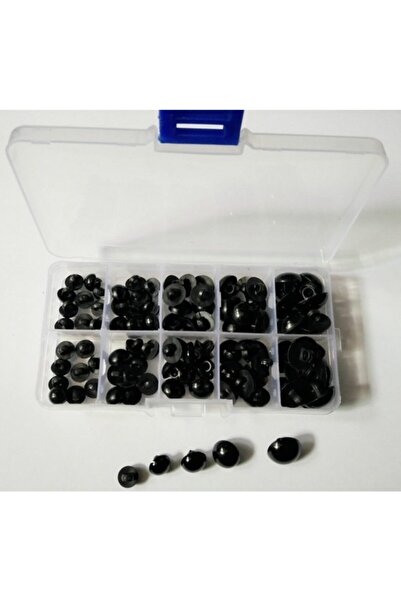 orhanucuzluk Saf Siyah 50 Çift  14 mm Kilitli Göz