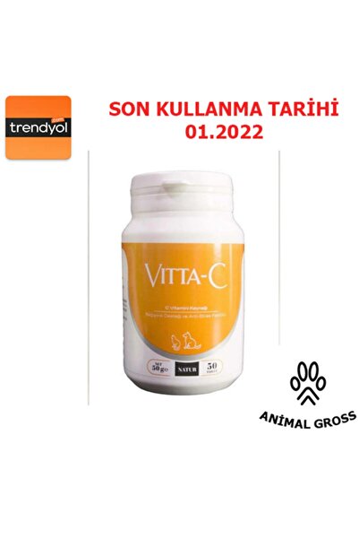 Natür Vitta C Kedi Ve Köpekler Için C Vitamini 50 Tablet