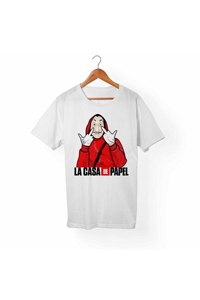 Alfa Tshirt Tricou alb unisex La Casa De Papel