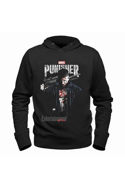 Alfa Tshirt Unisex Siyah Çocuk Punisher Sweatshirt