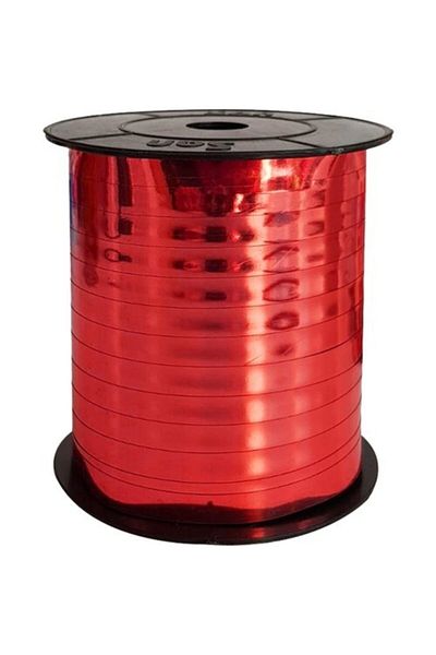 PARTİCİM SÜS EVİ Red Metallic 200 m Metallized Rabant Raffia Ribbon Ribbon Width 8 mm