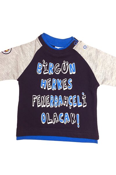 Fenerbahçe Baby Navy Blue Original Licensed Long Sleeve Sweatshirt