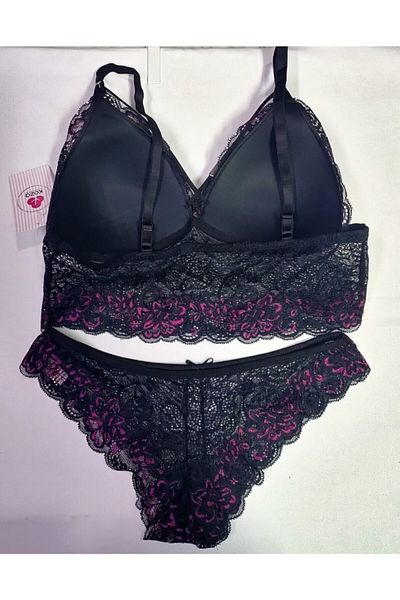 Koza Γυναικείο Σετ Bralet Black Rose