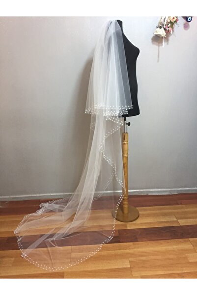 Nevin Gelinlik Women's White Tulle Veil