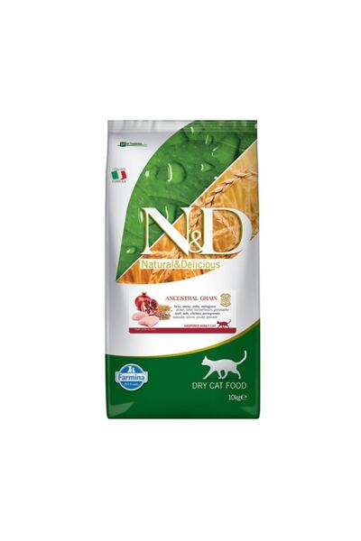 N&D Düşük Tahıllı Tavuklu Ve Narlı Kısırlaştırılmış Kedi Maması 10kg