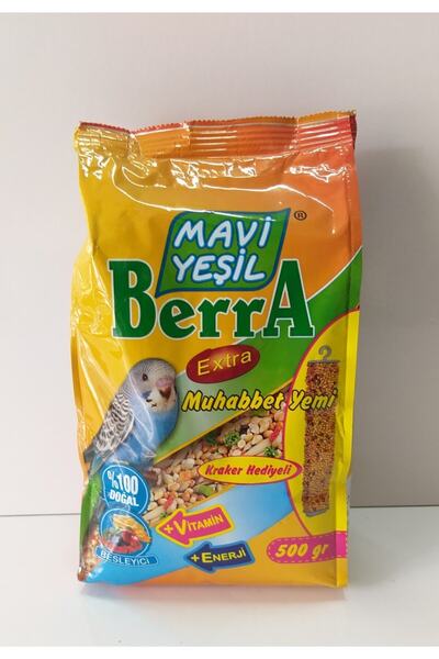 Mavi Yeşil Muhabbet Kuşu Yemi+ Kraker Hediyeli 500gr