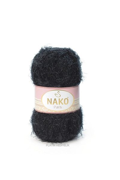 NAKO ( 5 Pieces ) Paris 217 Black Hand Knitted Threads Vest Cardigan Beret Floss Scarf Sweater Thread