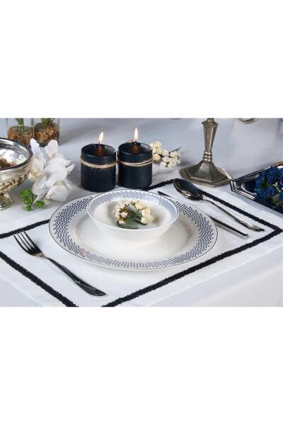 caka home design قطعتان من تأثير الكتان المطرز بالقزحية الأمريكية (أسود)