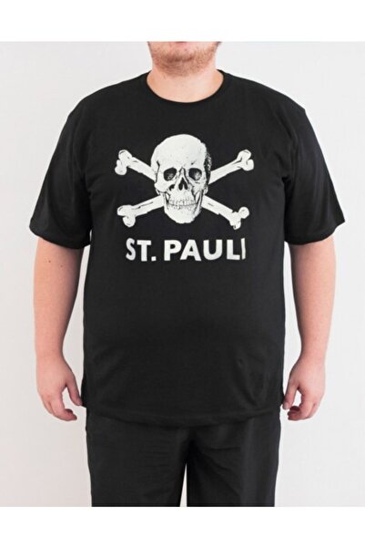 - St. Pauli 4xl Büyük Beden Siyah Erkek Tişört