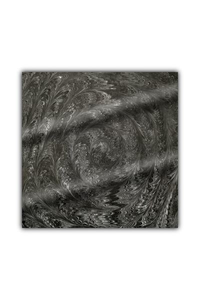 Ebru Sanatı El Yapımı Ipek Fular Krf 17 55cm X 55cm