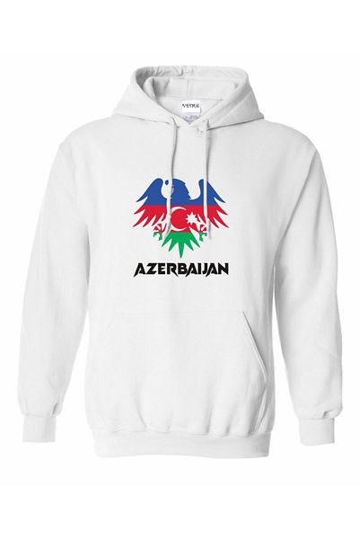 venüsdijital Hanorac cu glugă cu imprimeu vultur alb azer