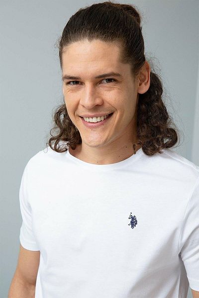 U.S. Polo Assn. US Polo Assn. Tricou de bază cu gât crew pentru bărbați