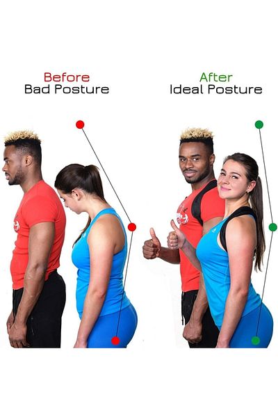 ZEYZEN Unisex Black Orthopedic Upright Posture Corset