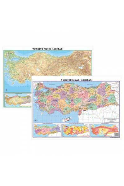 Odak Yayınevi Türkiye Political and Physical Map Double Sided 50*70 cm