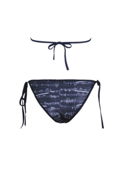 Herşey Nota Μαύρο μπικίνι γυναικείο με μουσική μελωδία