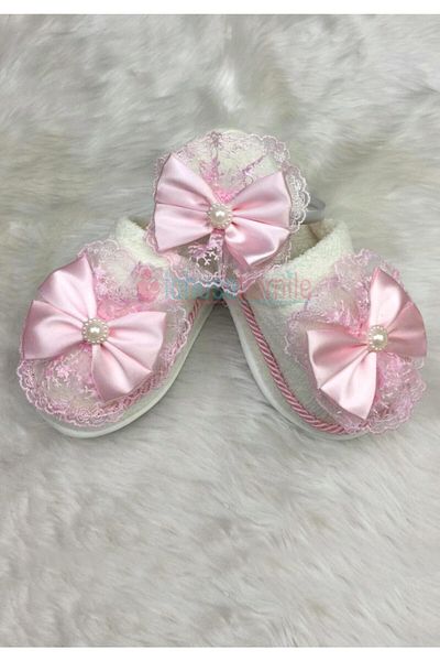 lohusahamile Pink Maternity Crown and Slippers Set