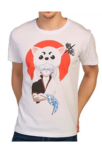 Bant Giyim تي شيرت جينتاما أبيض للرجال