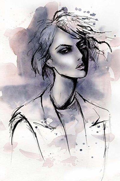 hediyeniburadabul Ξύλινη αφίσα με γυναικεία φιγούρα 20x30 Mdf