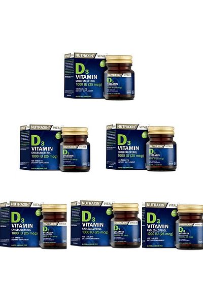 Nutraxin Kouryan Bones Vitamin D3 120 Tablets*6