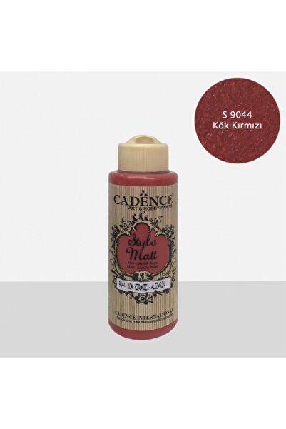 Cadence Style Mat Akrilik Boya-120ml S-9044 Kök Kırmızı