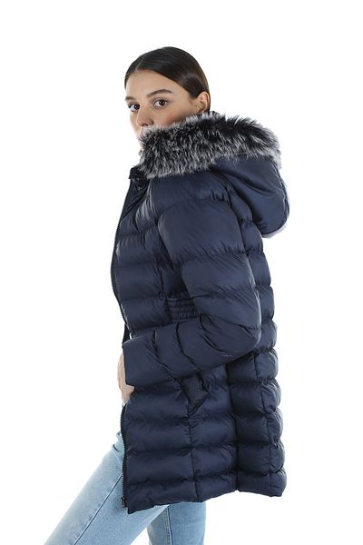 Brendon Women's Navy Blue Hooded Coat 522 20w32000522