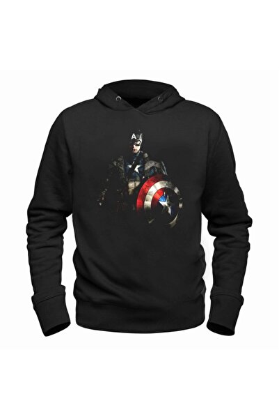 Alfa Tshirt Captain America Black Kids Sweatshirt
