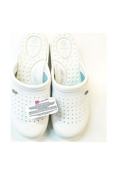 GEZER Women's White Sabo Orthopedic Slippers