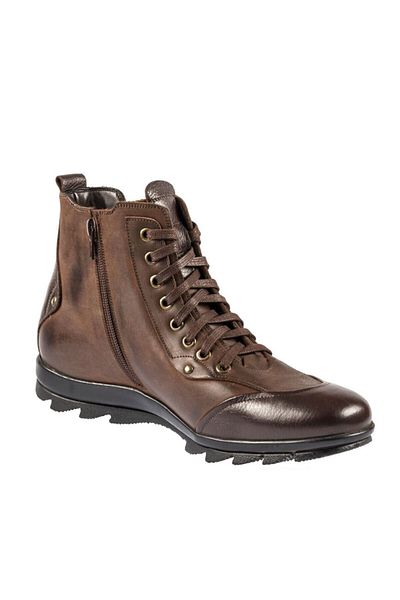 Fosco Men's Brown Lace-Up Rubber Sole Sports Warm Lining Boots 2299 553 636