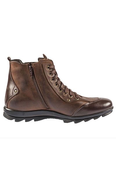 Fosco Men's Brown Lace-Up Rubber Sole Sports Warm Lining Boots 2299 553 636