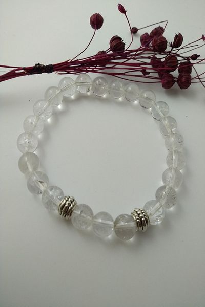 BalıkHediyelik Crystal Quartz Stone Bracelet / Natural Stone Unisex Bracelet