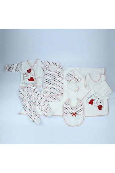 Bambino Newborn Baby Red 11-Piece Hospital Discharge Set