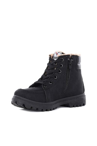 Extrem Μπότες Unisex Μαύρες Μάλλινες Μπότες με φερμουάρ