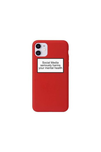 shoptocase حافظة هاتف Iphone11 باللون الأحمر للإطلاق على وسائل التواصل الاجتماعي
