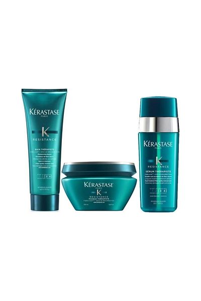 Kerastase Resistance Therapiste - 250ml Shampoo, 200ml Mask and 30ml Serum for Extreme Damaged Hair