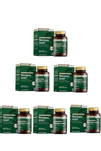 Nutraxin NutaxınNaturalSleep - 60 Tablets Containing Cat Grass and Paciflora*6