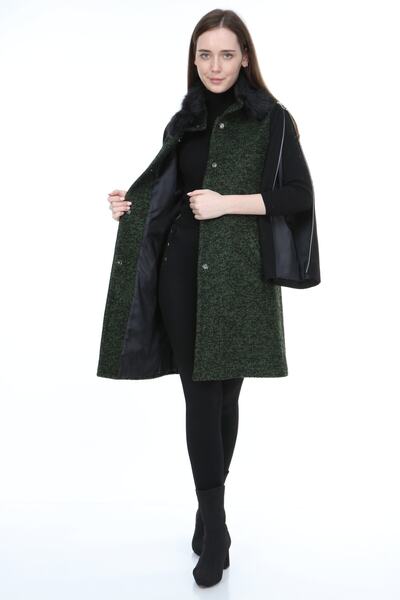 Veger Kadın Yün Buklet Kaban