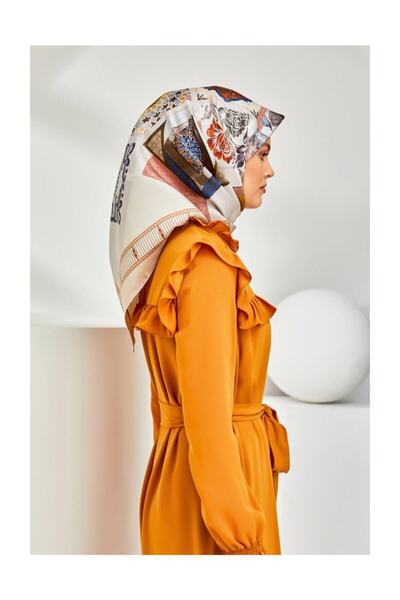 Armine Γυναικείο Κασκόλ Καφέ Twill Silk 20y8312-80