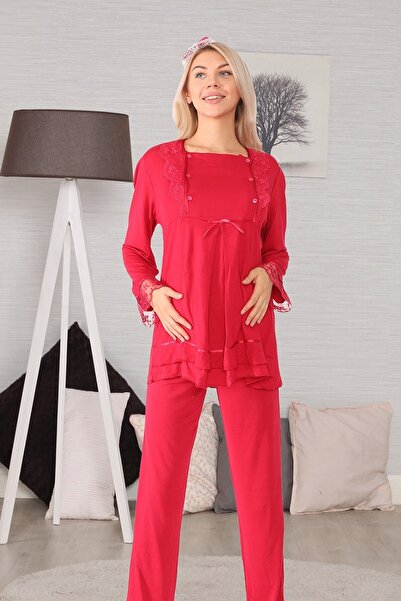 lohusahamile Vişne Lohusa Hamile Pijama Takımı 20122