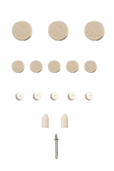 Depolife 16 Piece Felt Chuck Set Compatible with Dremel etc.