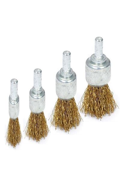 UGR 4 Pumple Pen, Wire Brush Set - Drill Compatible - 12-17-24-30 mm Dirt Rust Removal
