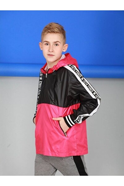 Marions Ανεμοδαρμένο με κουκούλα για αγόρι με μισό φερμουάρ