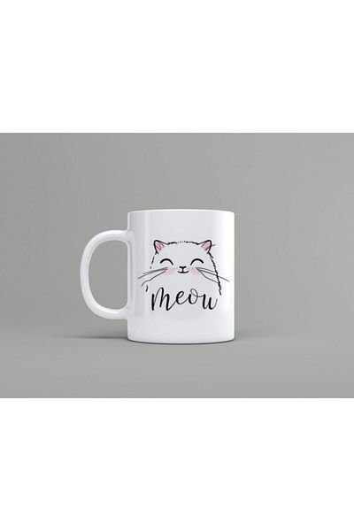 VizyonHediye Meow Cat Mug Cup