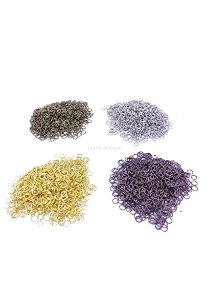 platin hediyelik 100 gram 4 Renk Küçük Metal Takı Halkası Malzemesi Küpe Kolye Klipsi Kancası 5 Mm 5mm
