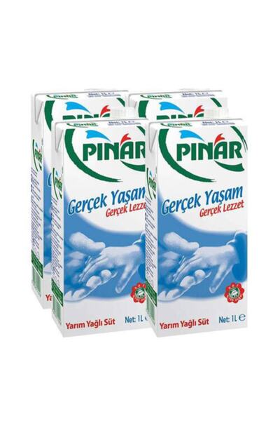 pınar süt Pınar Uht Yarım Yağlı Süt 4*1 Lt Std