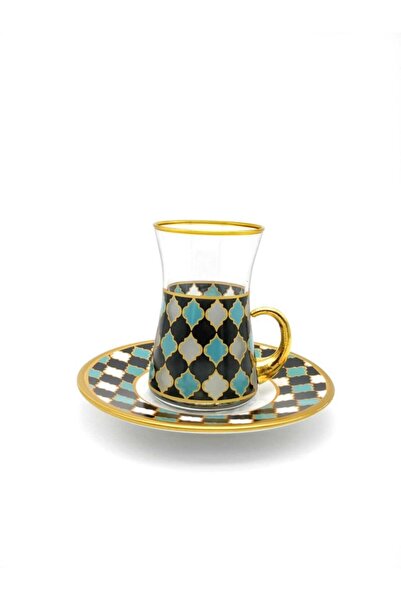 ÖzcamKristal 12 Parça 6 Kişilik Çay Takımı