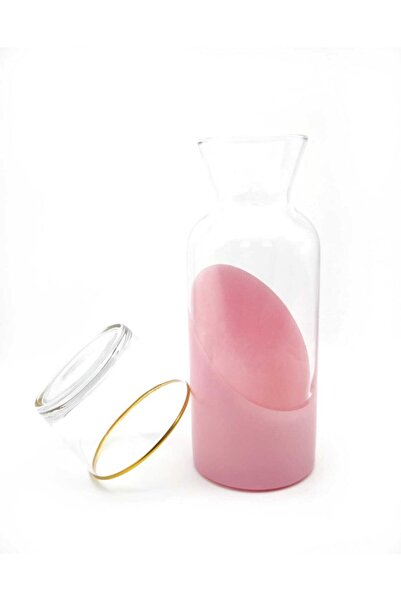 ÖzcamKristal Tek Kişilik Mat Pembe Renkli Başucu Sürahisi