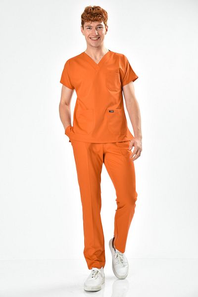 Owlet Medikal Set Uniforme Chirurgicale Lycra Orange - Scrubs Chirurgical Asistenta Doctor
